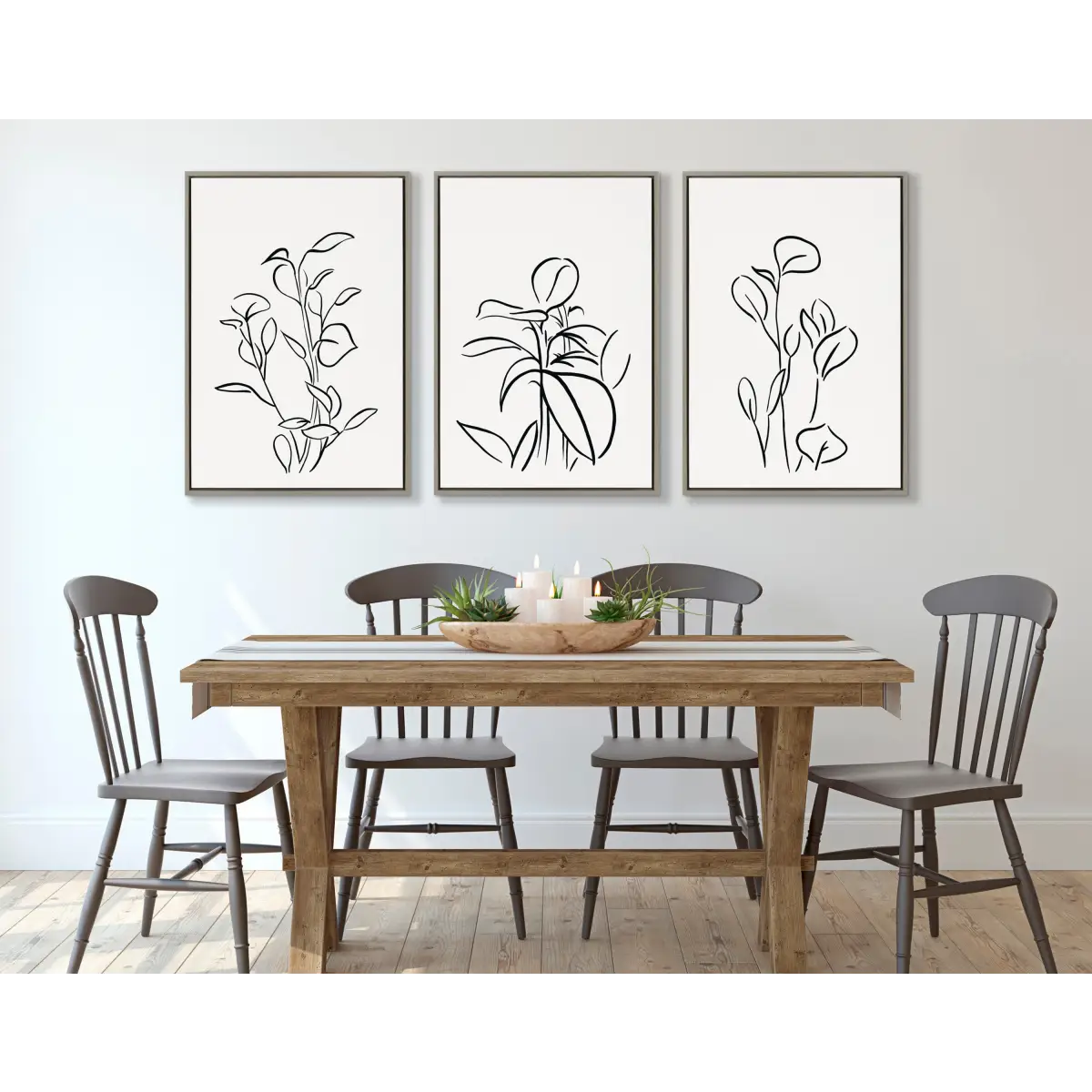 Framed Canvas - Botanical Sketch Print No 1 - kateandlaurel