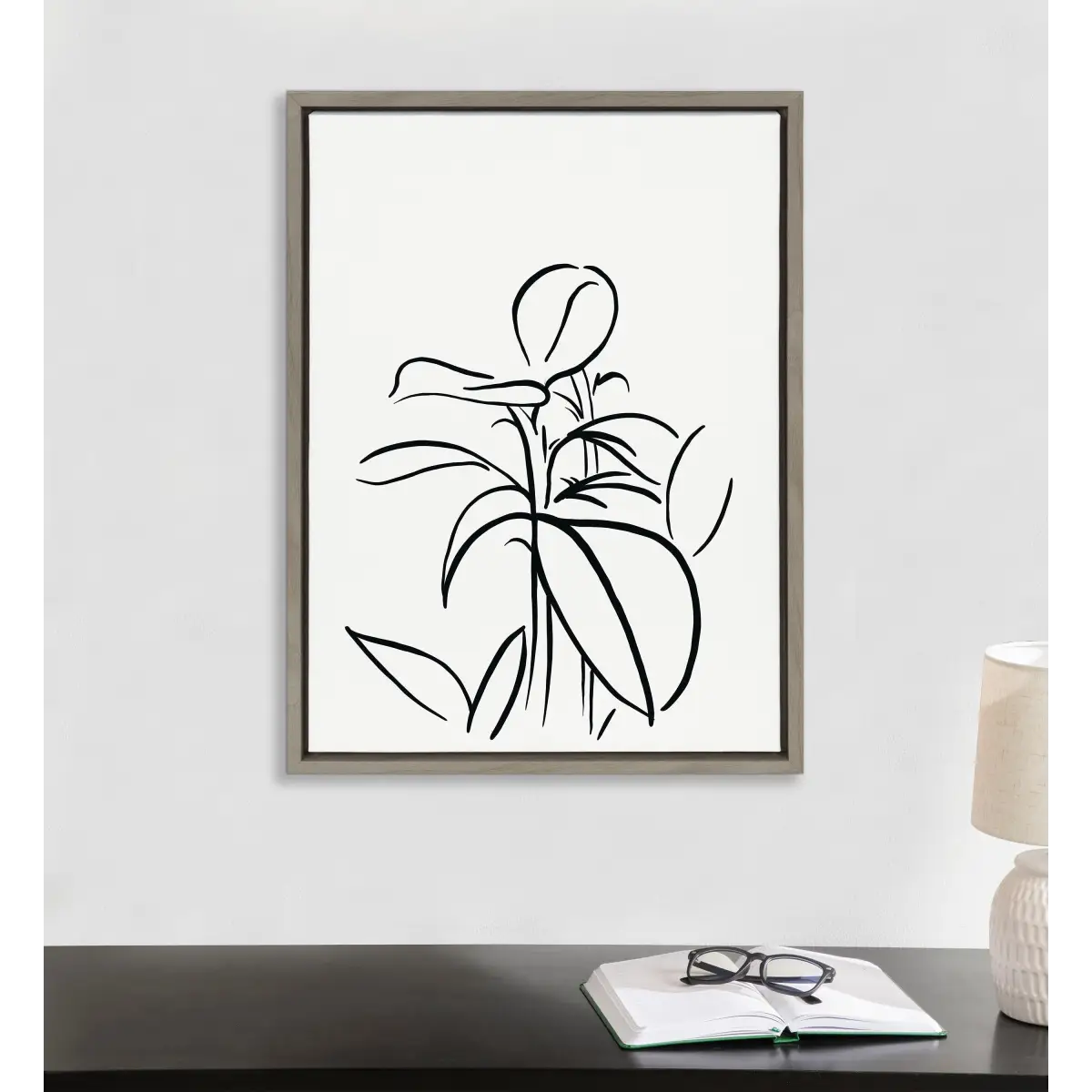 Framed Canvas - Botanical Sketch Print No 1 - kateandlaurel
