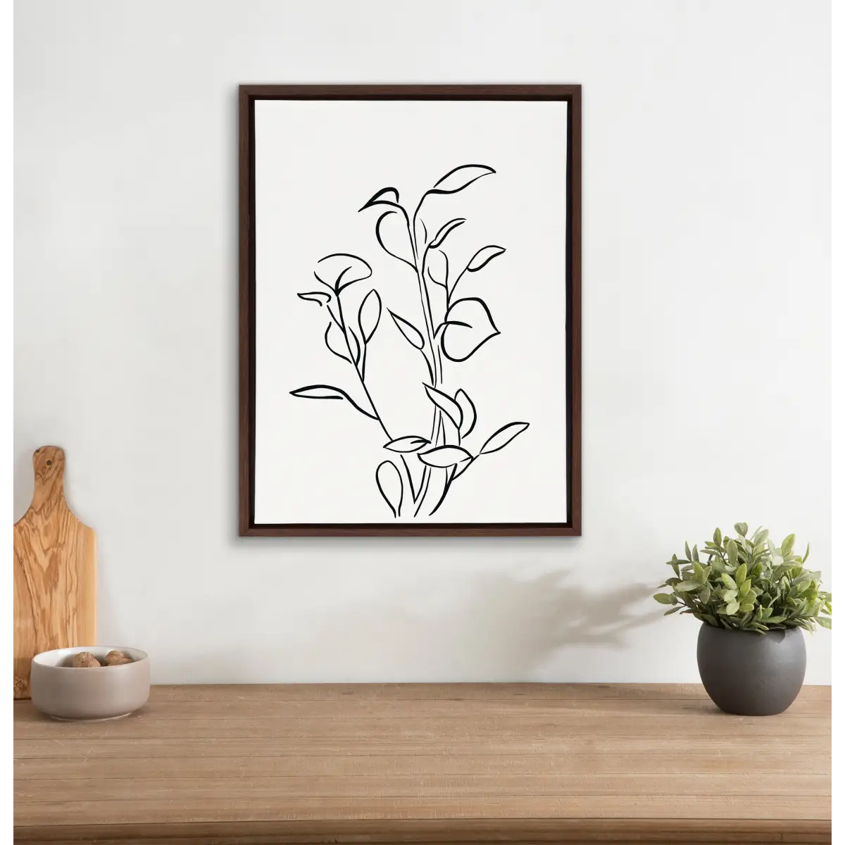 Botanical Sketch Print No 2 Framed Canvas - kateandlaurel