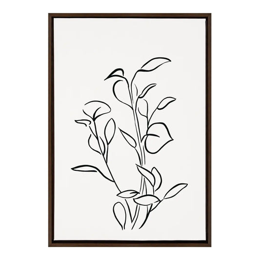 Botanical Sketch Print No 2 Framed Canvas - kateandlaurel