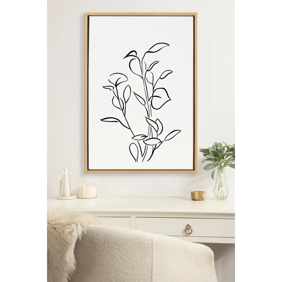 Botanical Sketch Print No 2 Framed Canvas - kateandlaurel