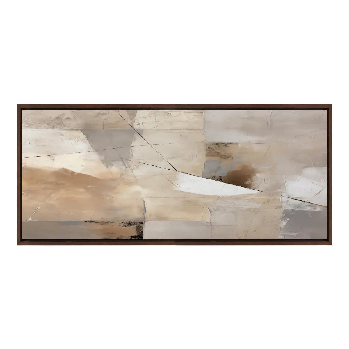 Framed Canvas Art - Contemporary Neutral Textured Abstract - kateandlaurel