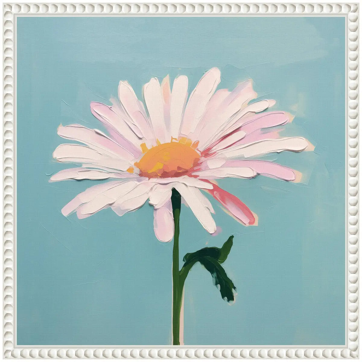 Delicate Daisy Teal Framed Canvas - kateandlaurel