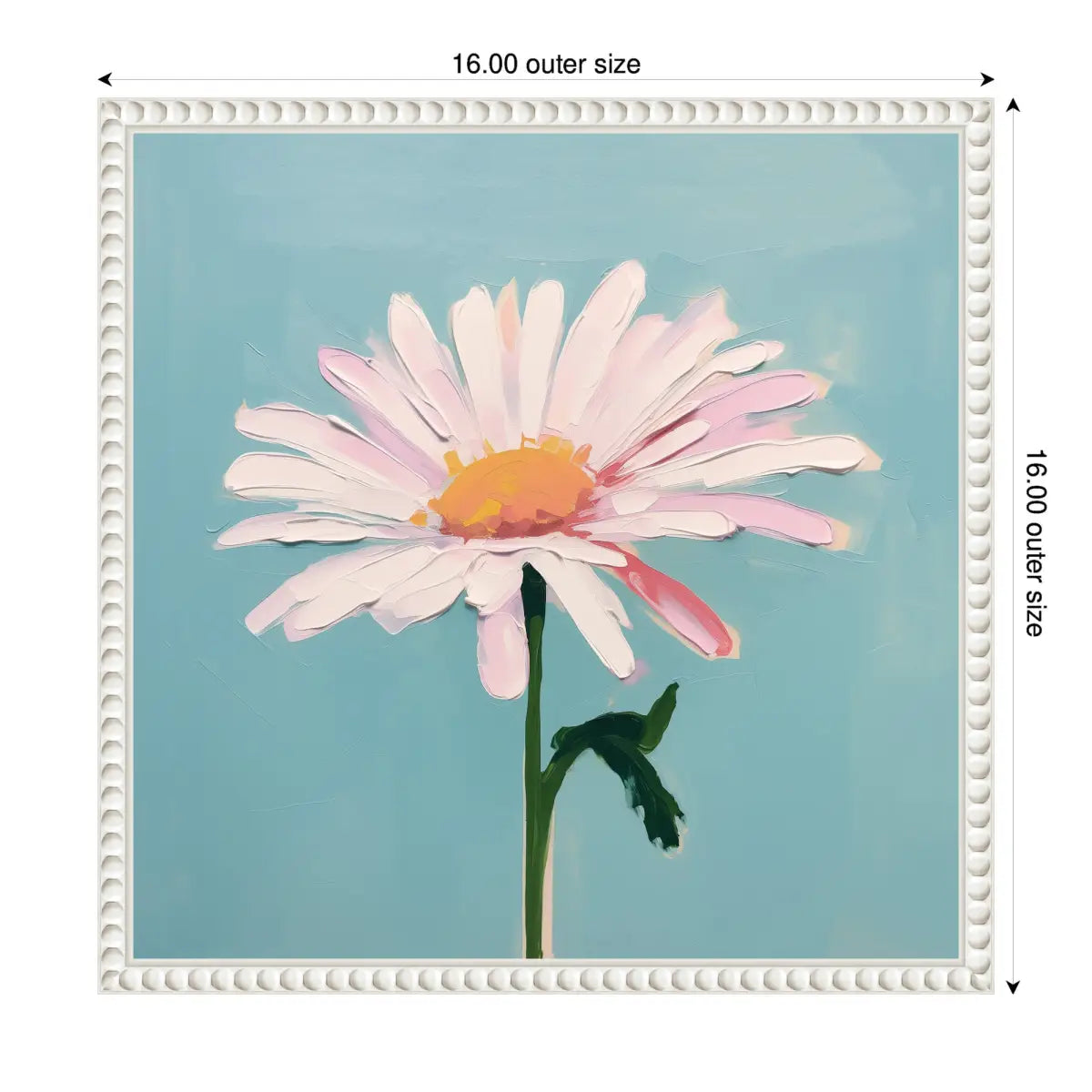Delicate Daisy Teal Framed Canvas - kateandlaurel
