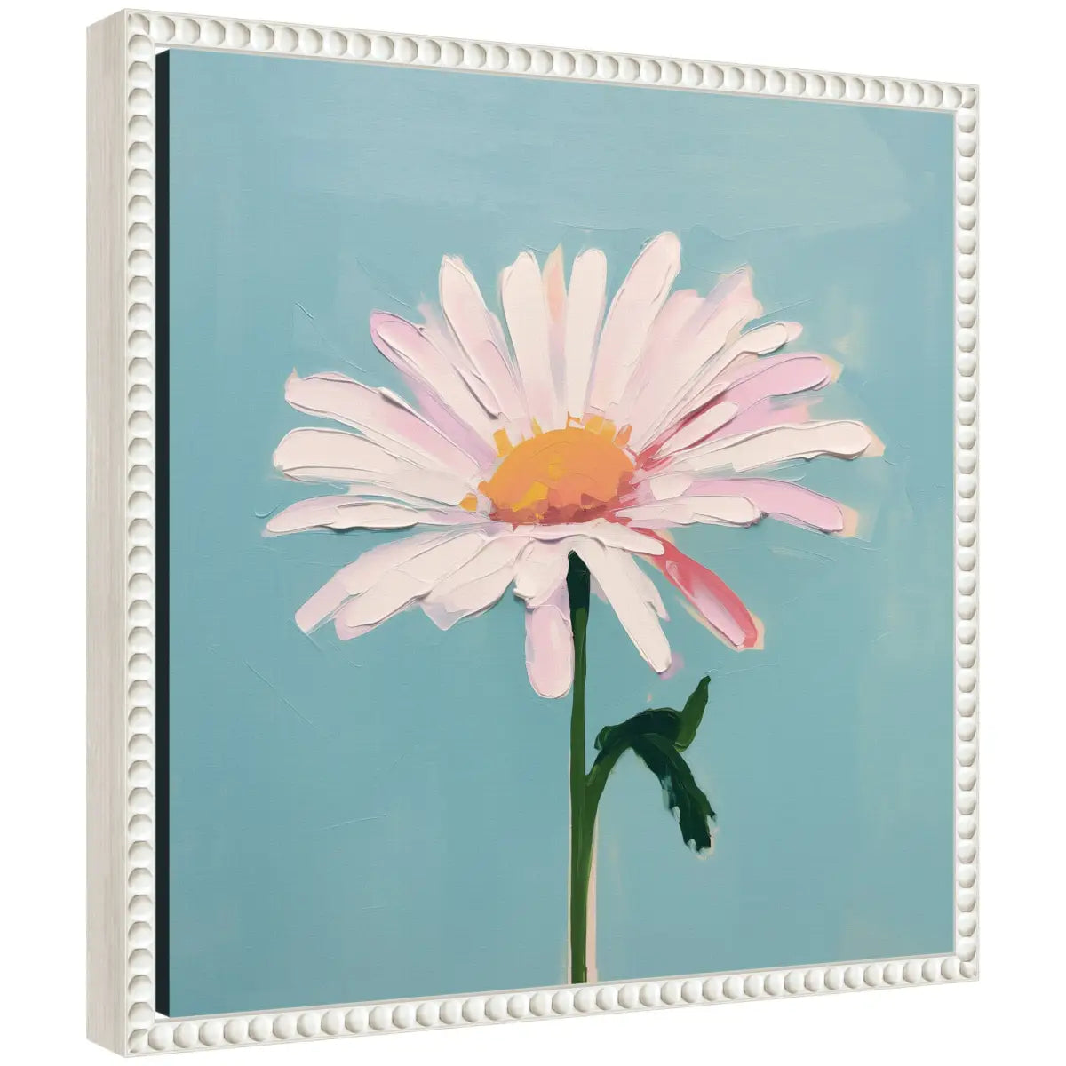 Delicate Daisy Teal Framed Canvas - kateandlaurel