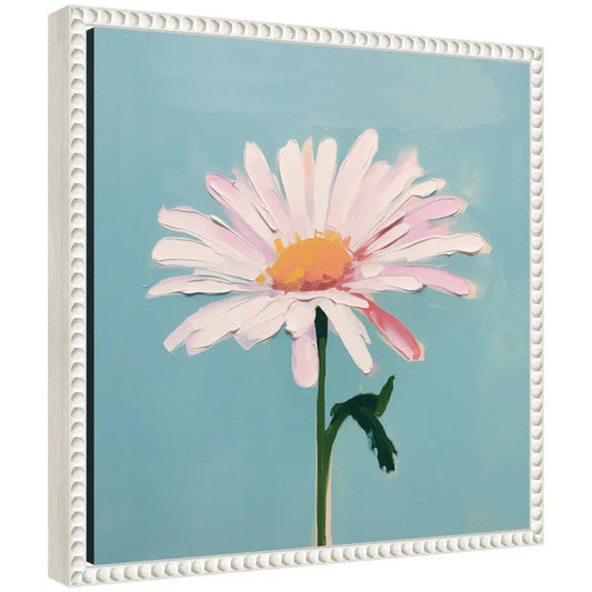 Delicate Daisy Teal Framed Canvas - kateandlaurel
