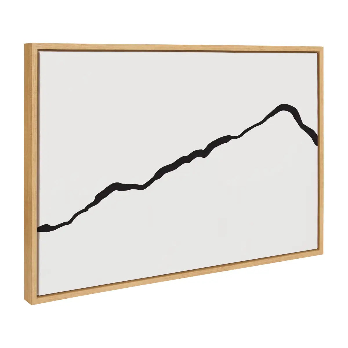 Framed Canvas Art - Minimalist Mountain Landscape Framed Canvas - Natural / 23x33 - kateandlaurel