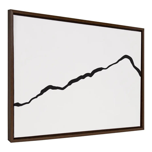 Framed Canvas Art - Minimalist Mountain Landscape Framed Canvas - kateandlaurel