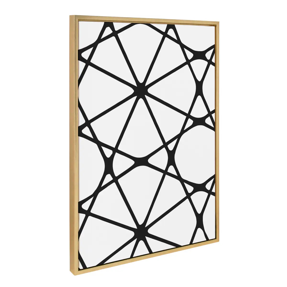 Framed Canvas - Elevated Modern Black and White Minimalist Pattern No 1 2 and 3 - kateandlaurel