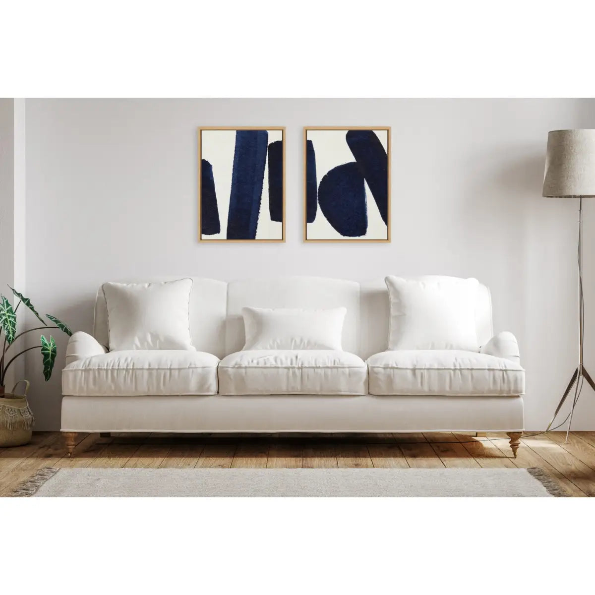 Canvas Art Print Set of 2 - Japandi 26 - Natural / 2 Piece Set 18x24 - kateandlaurel