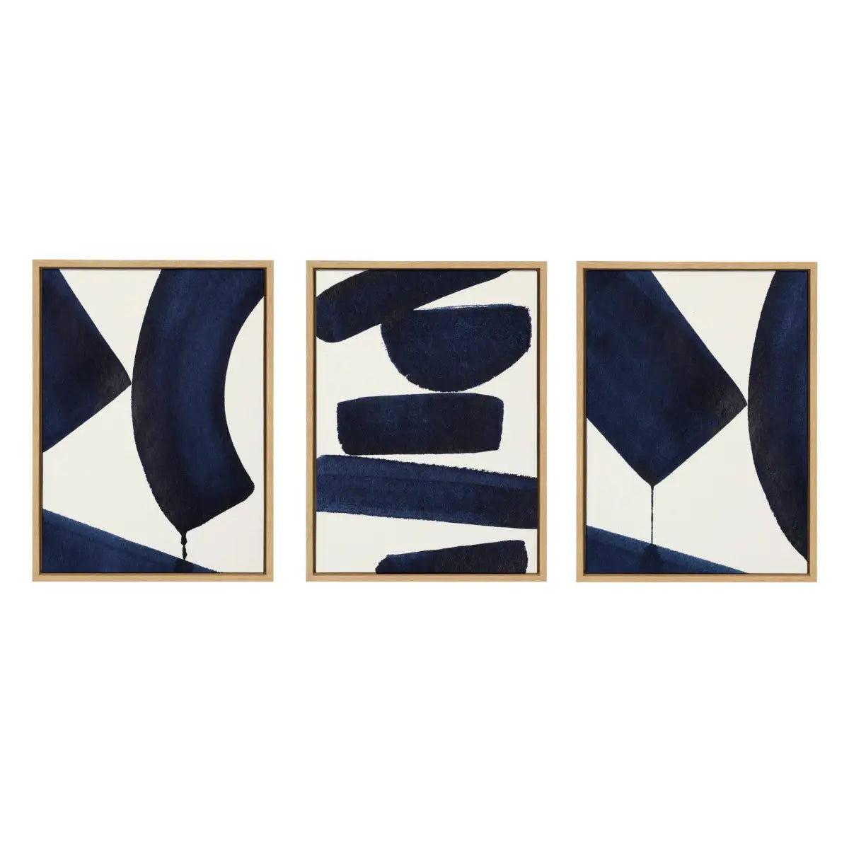 Canvas Art Print Set of 3 - Japandi 3 Japandi 26 and Japandi 4 - Natural / 3 Piece 18x24 - kateandlaurel