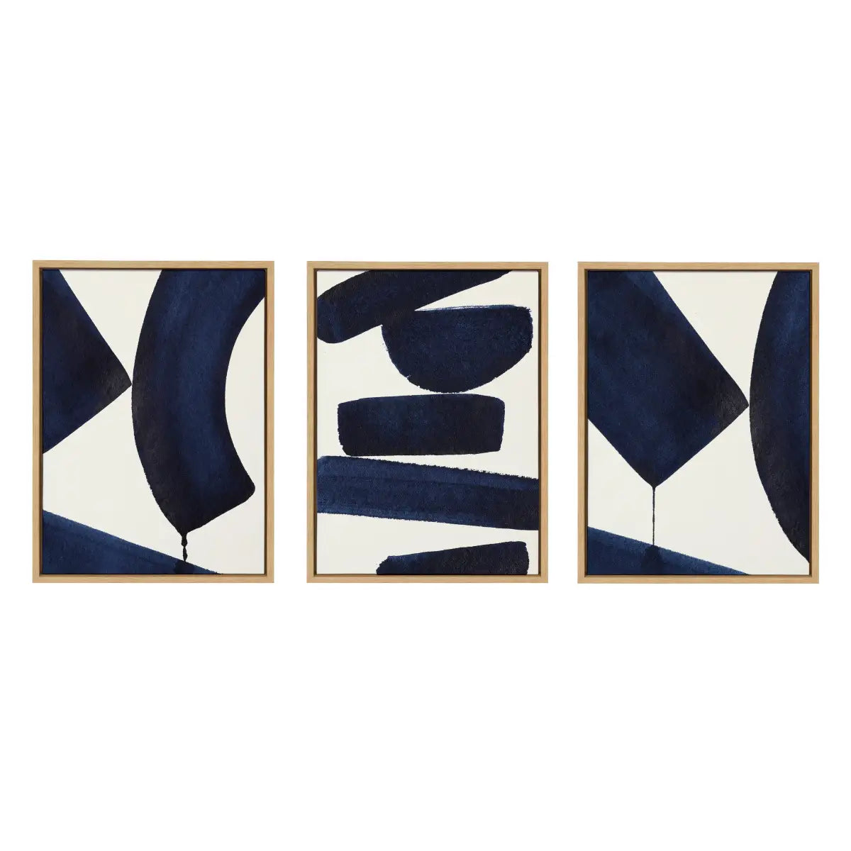 Canvas Art Print Set of 3 - Japandi 3 Japandi 26 and Japandi 4 - Natural / 3 Piece 18x24 - kateandlaurel