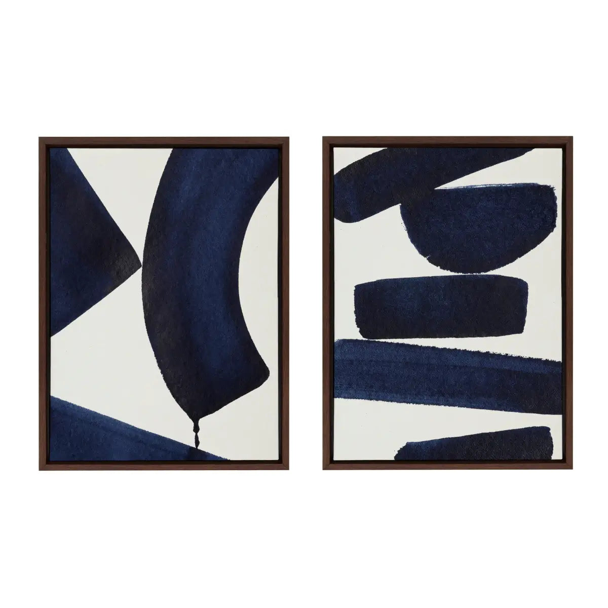 Canvas Art Print Set of 2 - Japandi 3 and Japandi 26 - Sylvie Walnut - kateandlaurel