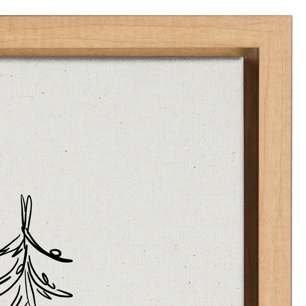 Framed Canvas - Minimalist Evergreen Trees Sketch - kateandlaurel