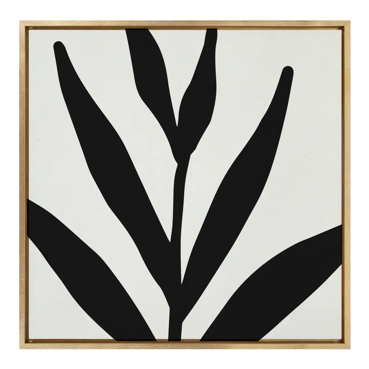Framed Canvas - Modern Botanical Neutral Abstract 1 - kateandlaurel