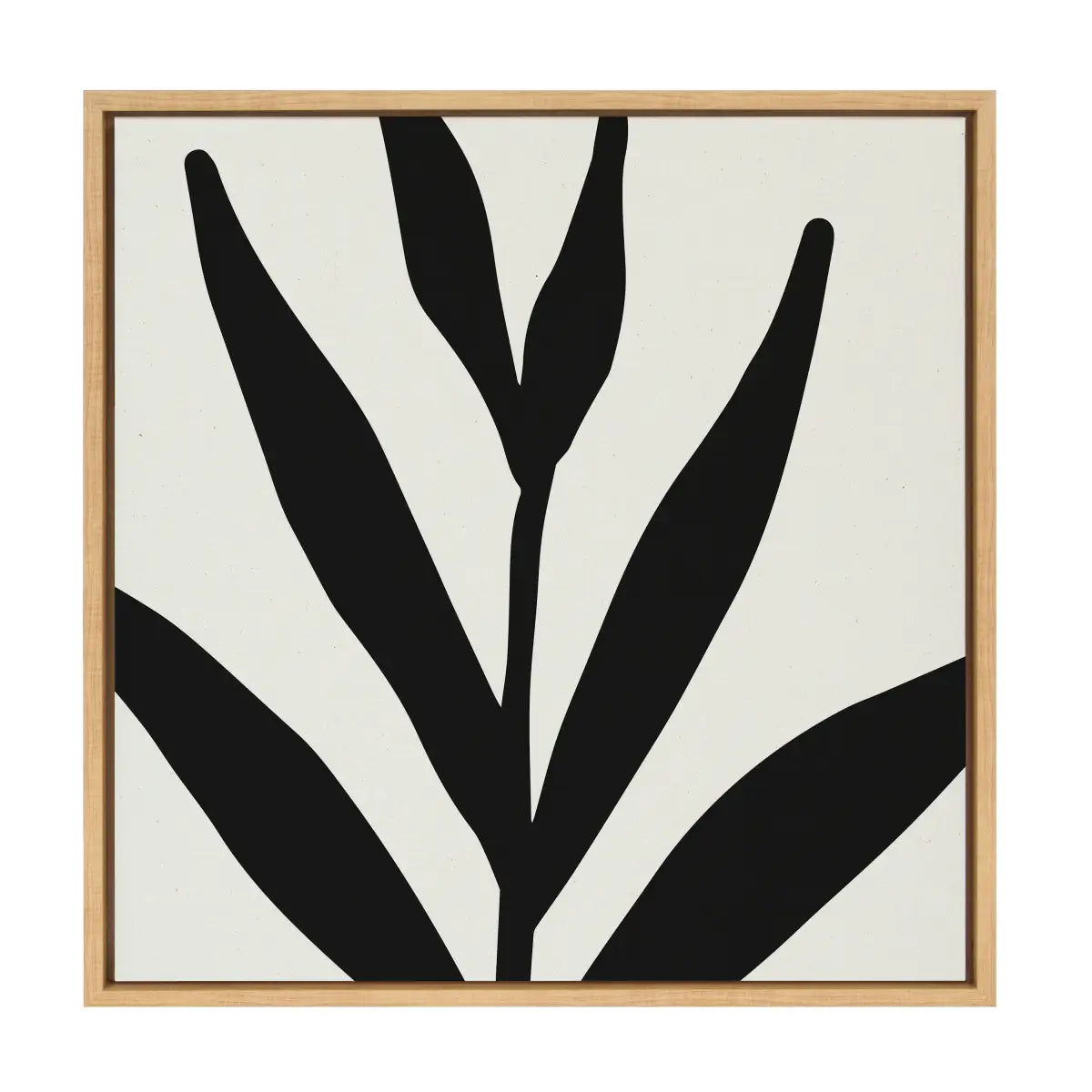 Framed Canvas - Modern Botanical Neutral Abstract 1 - Natural / 22x22 - kateandlaurel