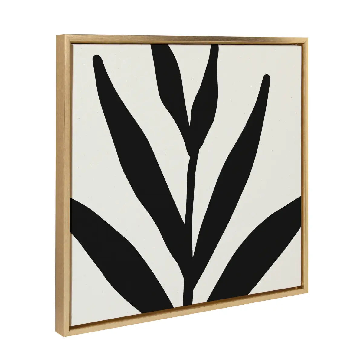Framed Canvas - Modern Botanical Neutral Abstract 1 - kateandlaurel