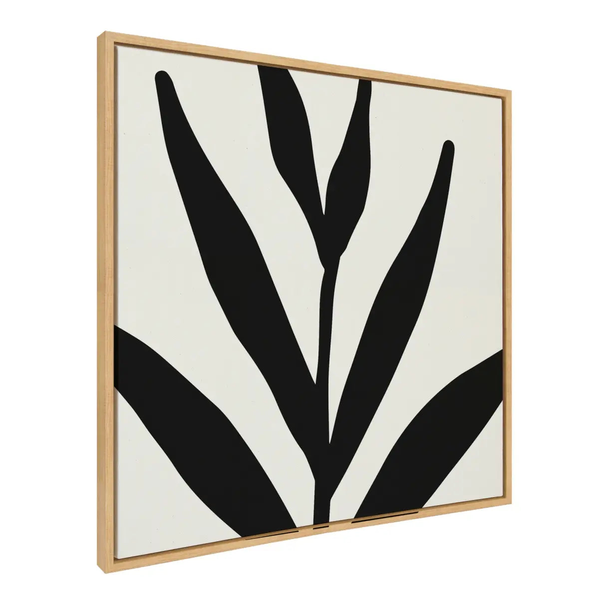 Framed Canvas - Modern Botanical Neutral Abstract 1 - Natural / 30x30 - kateandlaurel