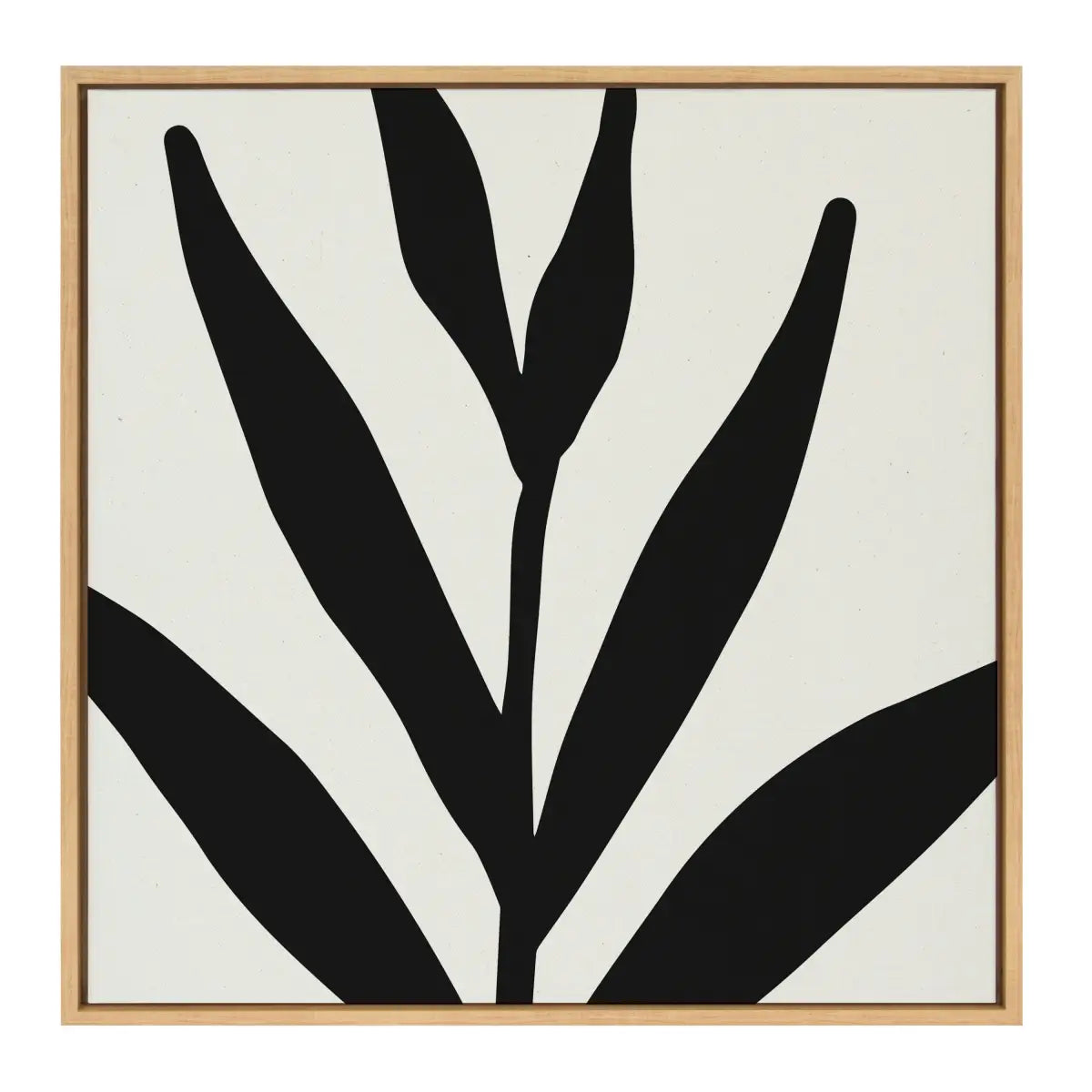 Framed Canvas - Modern Botanical Neutral Abstract 1 - kateandlaurel