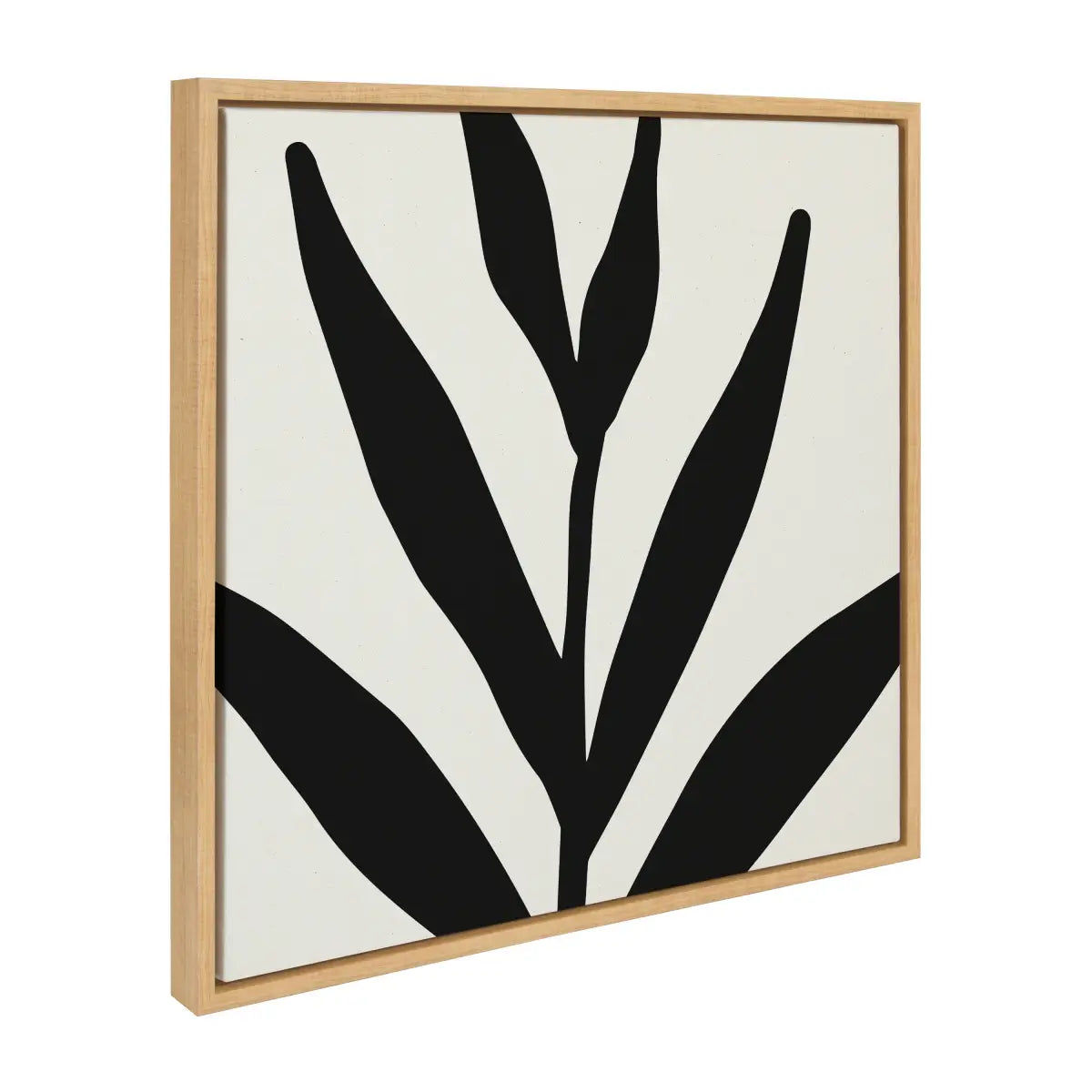Framed Canvas - Modern Botanical Neutral Abstract 1 - kateandlaurel