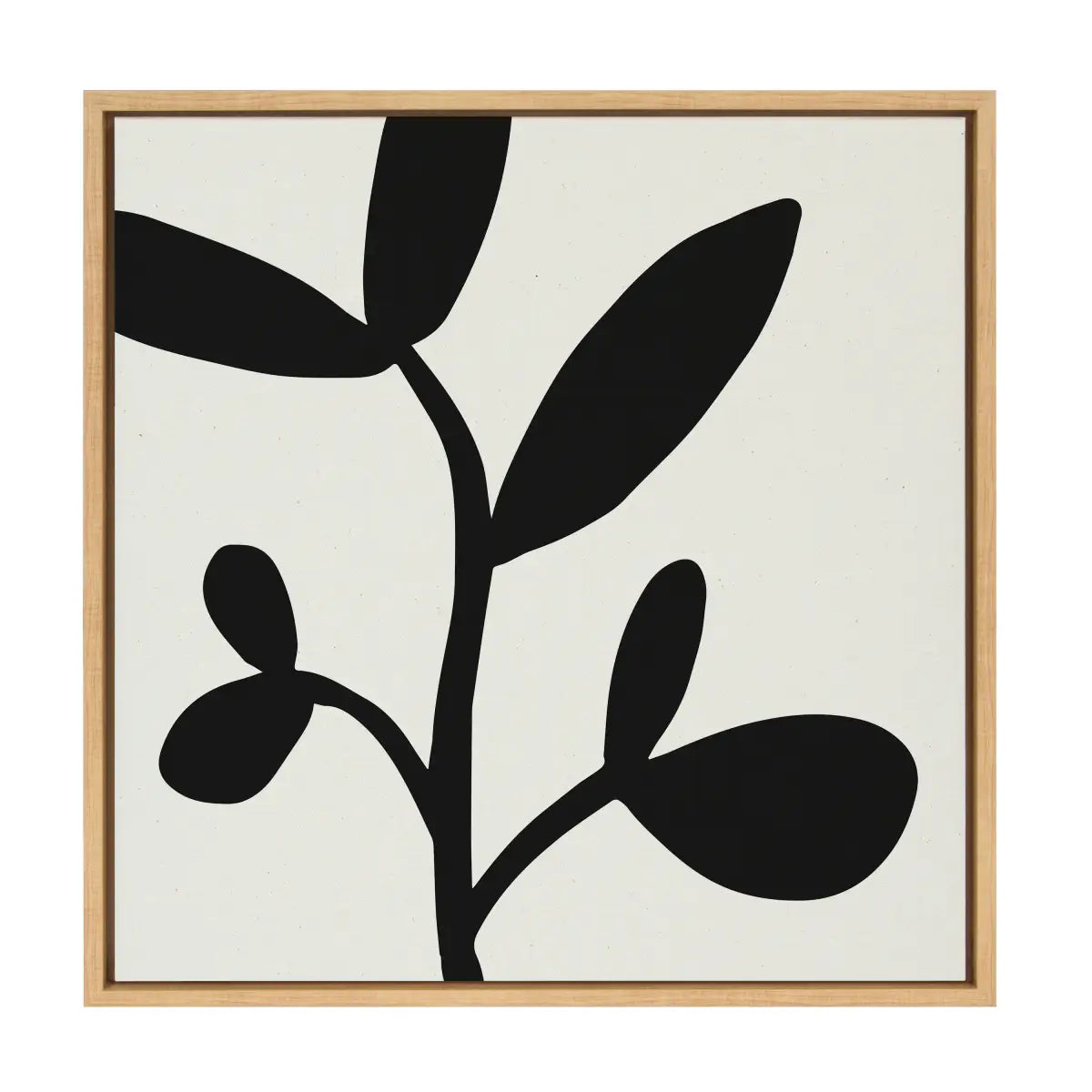 Modern Botanical Neutral Abstract 2 Framed Canvas - kateandlaurel