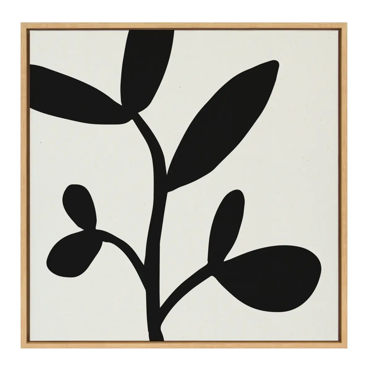 Modern Botanical Neutral Abstract 2 Framed Canvas - kateandlaurel