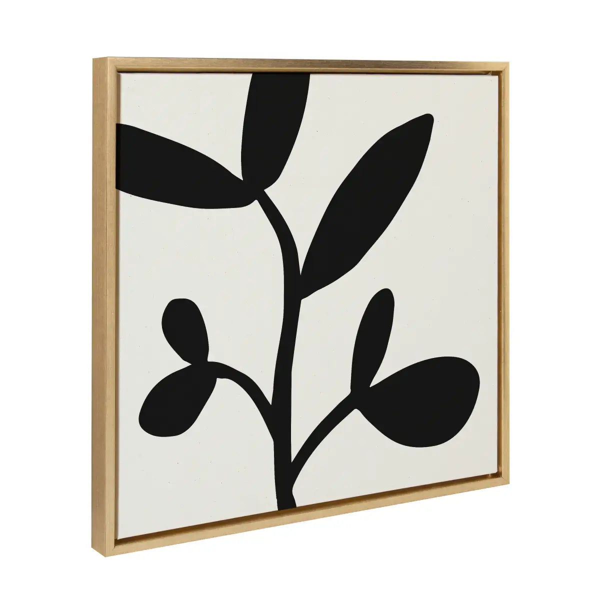 Modern Botanical Neutral Abstract 2 Framed Canvas - kateandlaurel