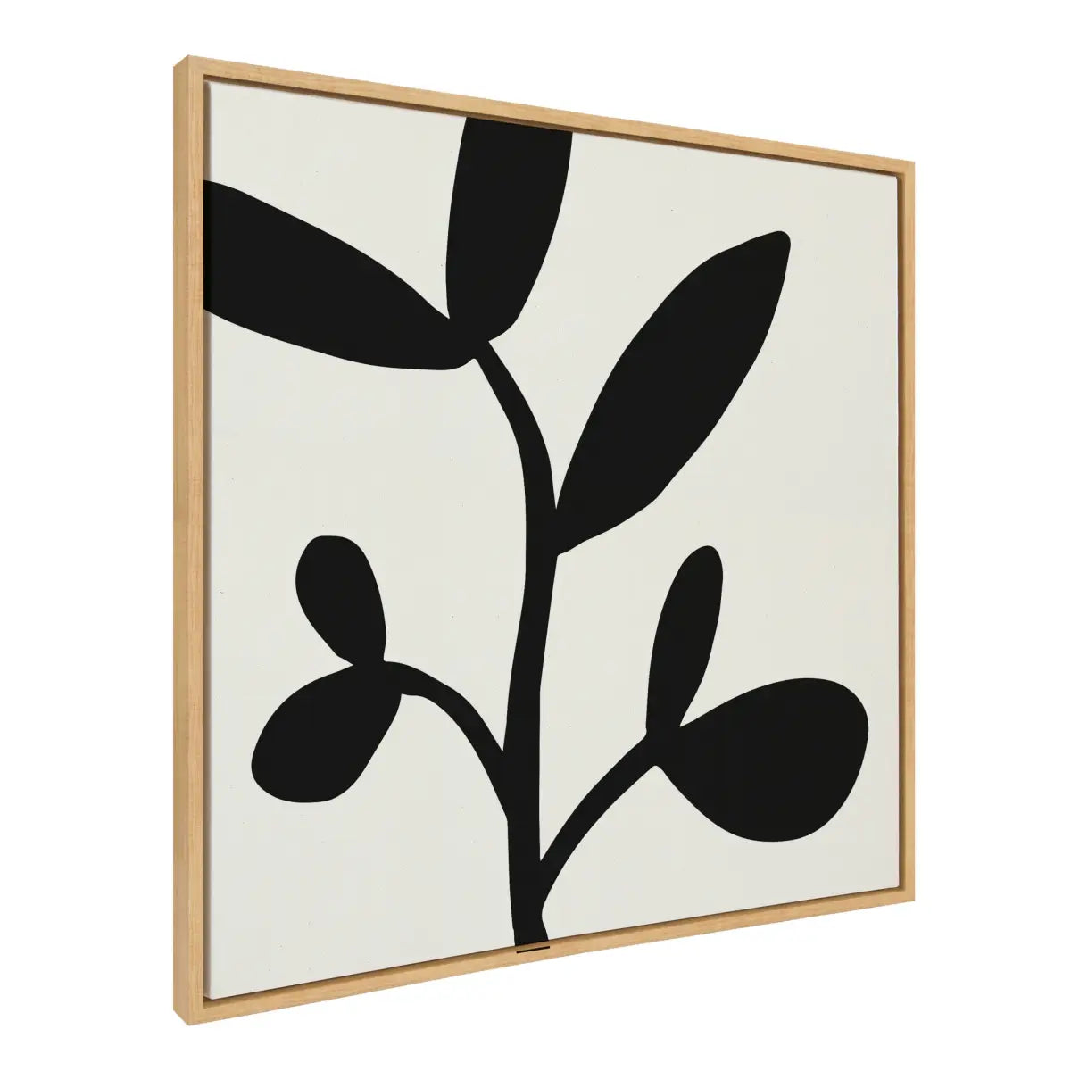 Modern Botanical Neutral Abstract 2 Framed Canvas - Natural / 30x30 - kateandlaurel