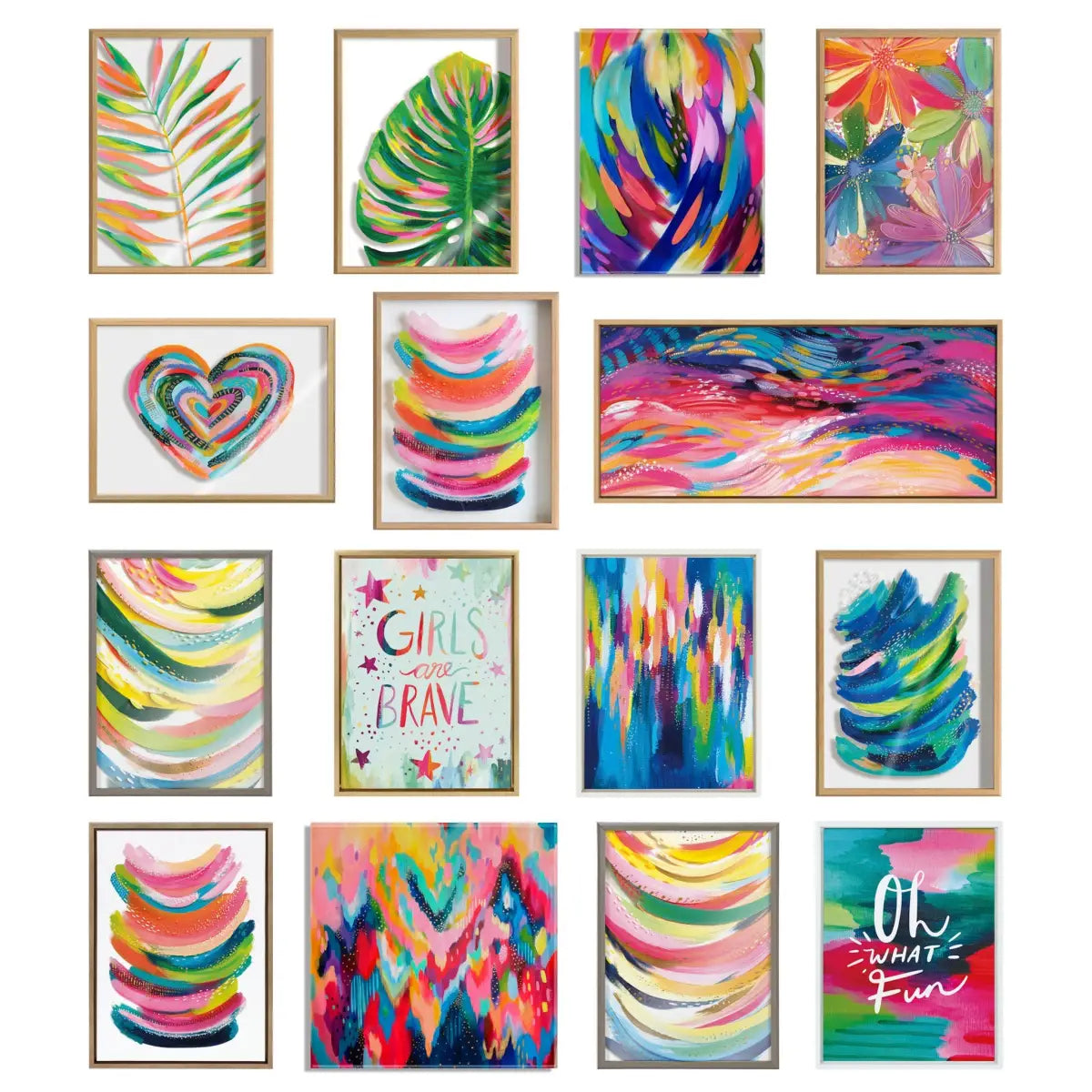 Canvas Art Print Set of 2 - Sylvie Monstera by Jessi Raulet of Ettavee - Natural / 2 Piece Set 18x24 - kateandlaurel