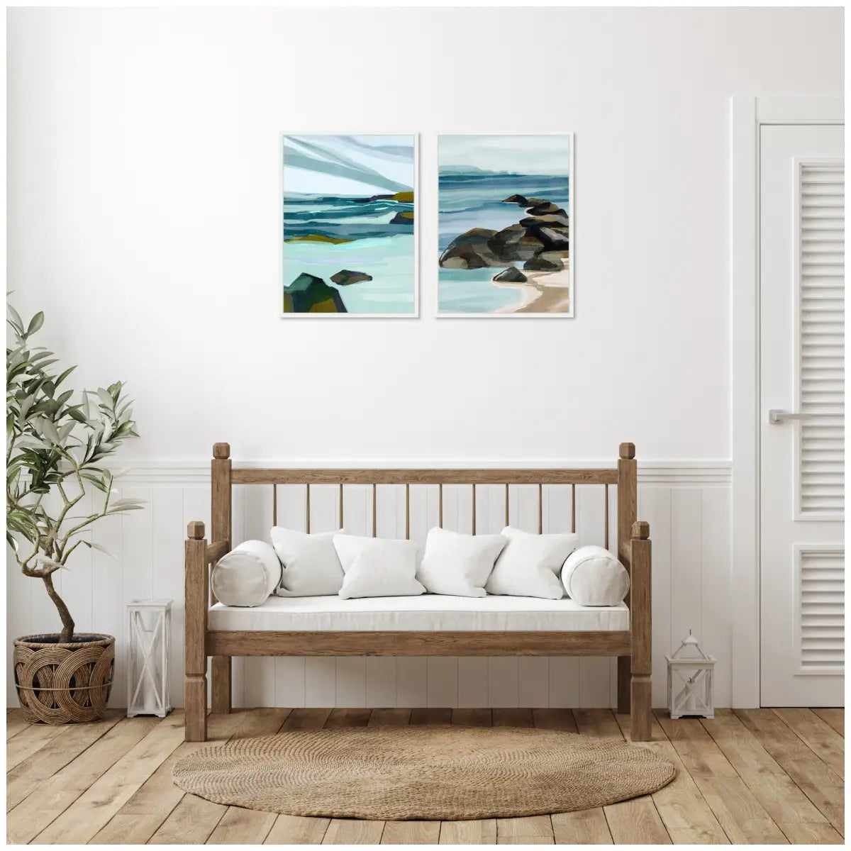Canvas Art Print Set of 2 - Ocean Breeze Landscape - kateandlaurel