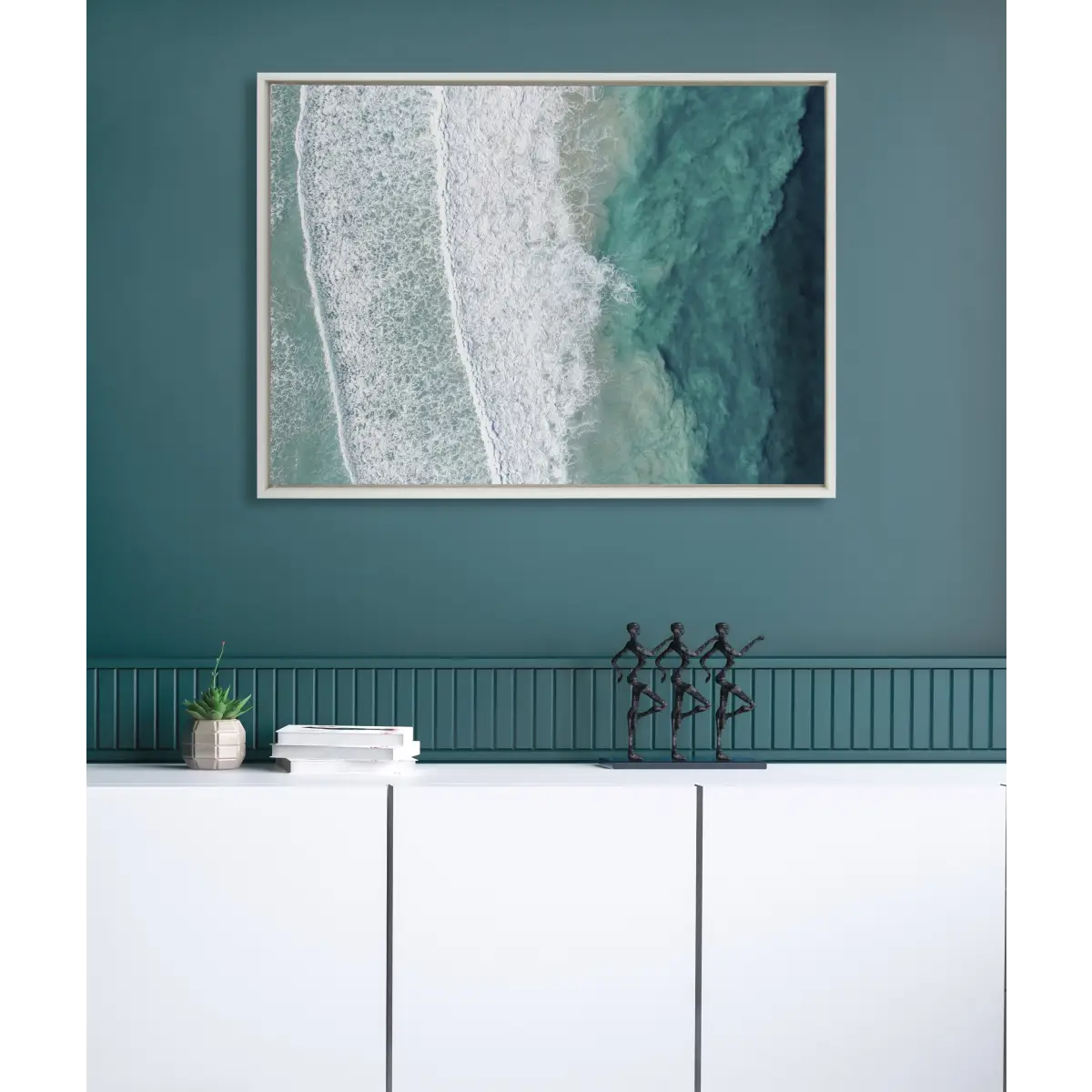 Ocean Waves by the Bay Framed Canvas - kateandlaurel