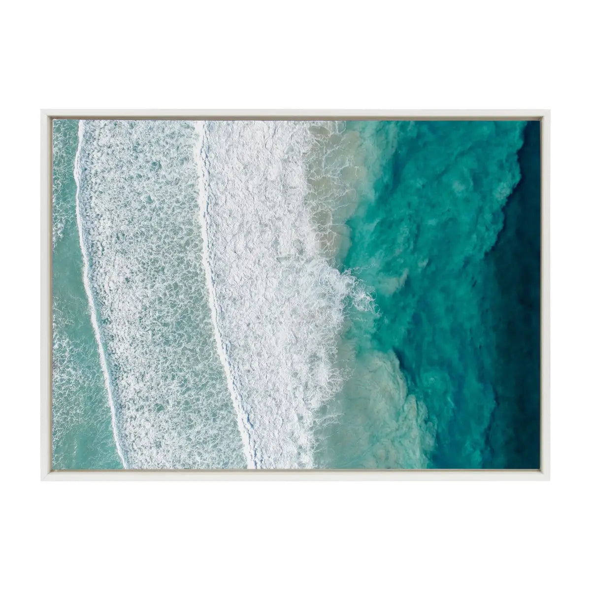 Ocean Waves by the Bay Framed Canvas - kateandlaurel