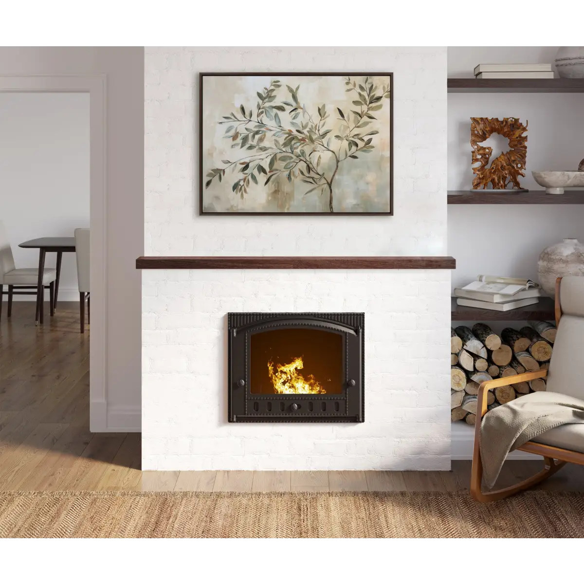 Framed Canvas Art - Olive Tree Abstract - kateandlaurel