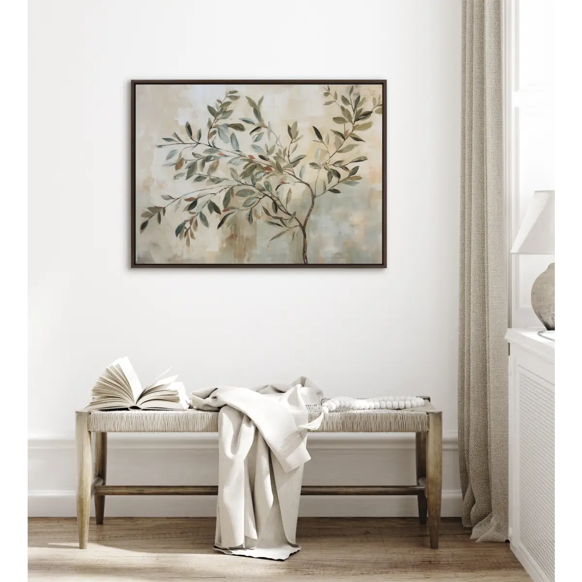 Framed Canvas Art - Olive Tree Abstract - kateandlaurel