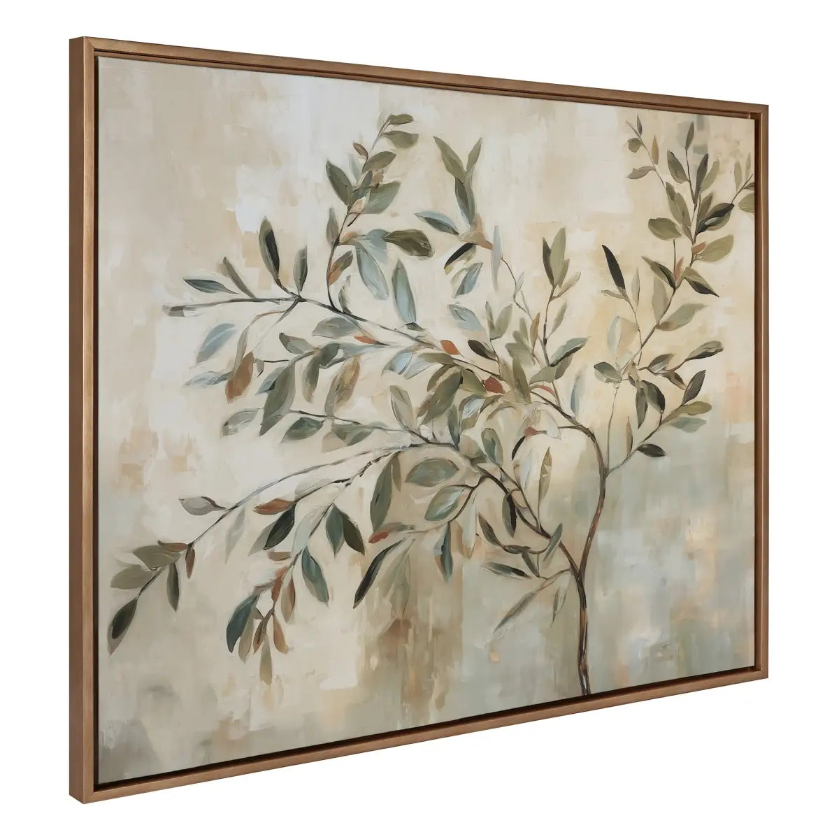 Framed Canvas Art - Olive Tree Abstract - Gold - kateandlaurel