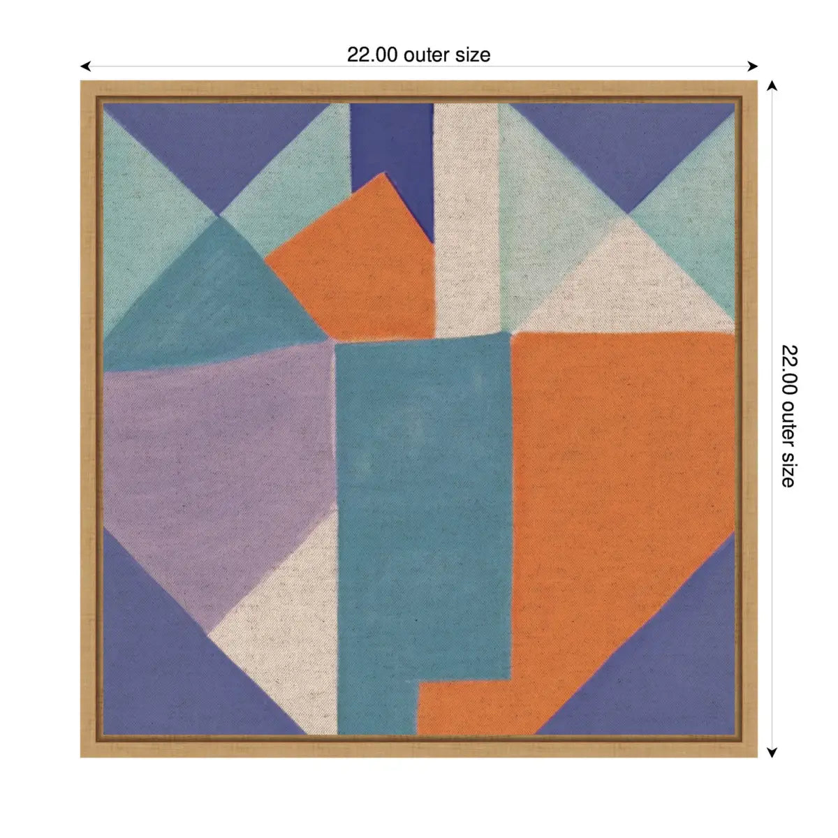 Painterly Soft Geometric Shapes Neutral Linen Framed Canvas - kateandlaurel