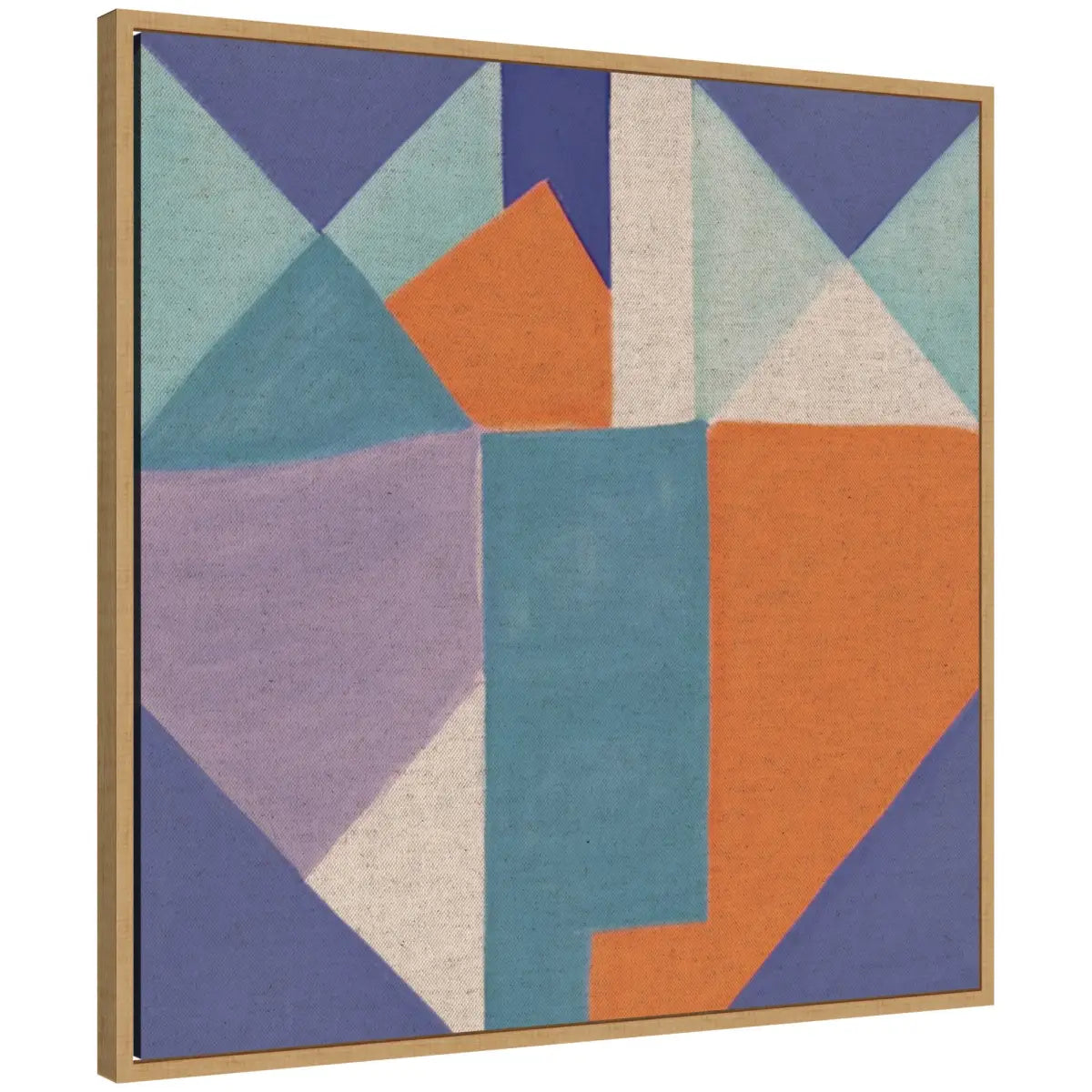 Painterly Soft Geometric Shapes Neutral Linen Framed Canvas - 30x30 - kateandlaurel