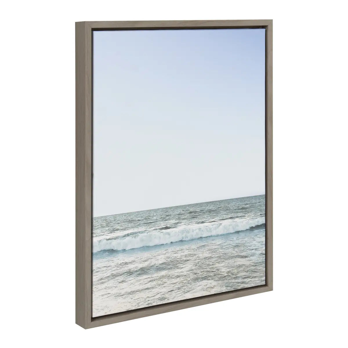 Pale Blue Sea Framed Canvas - kateandlaurel