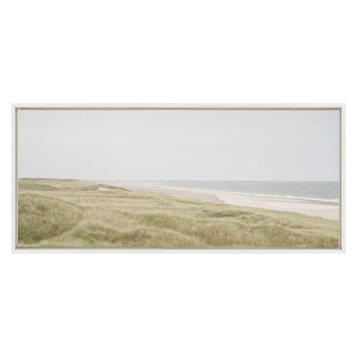 Peaceful and Serene Coastal Landscape Framed Canvas - kateandlaurel