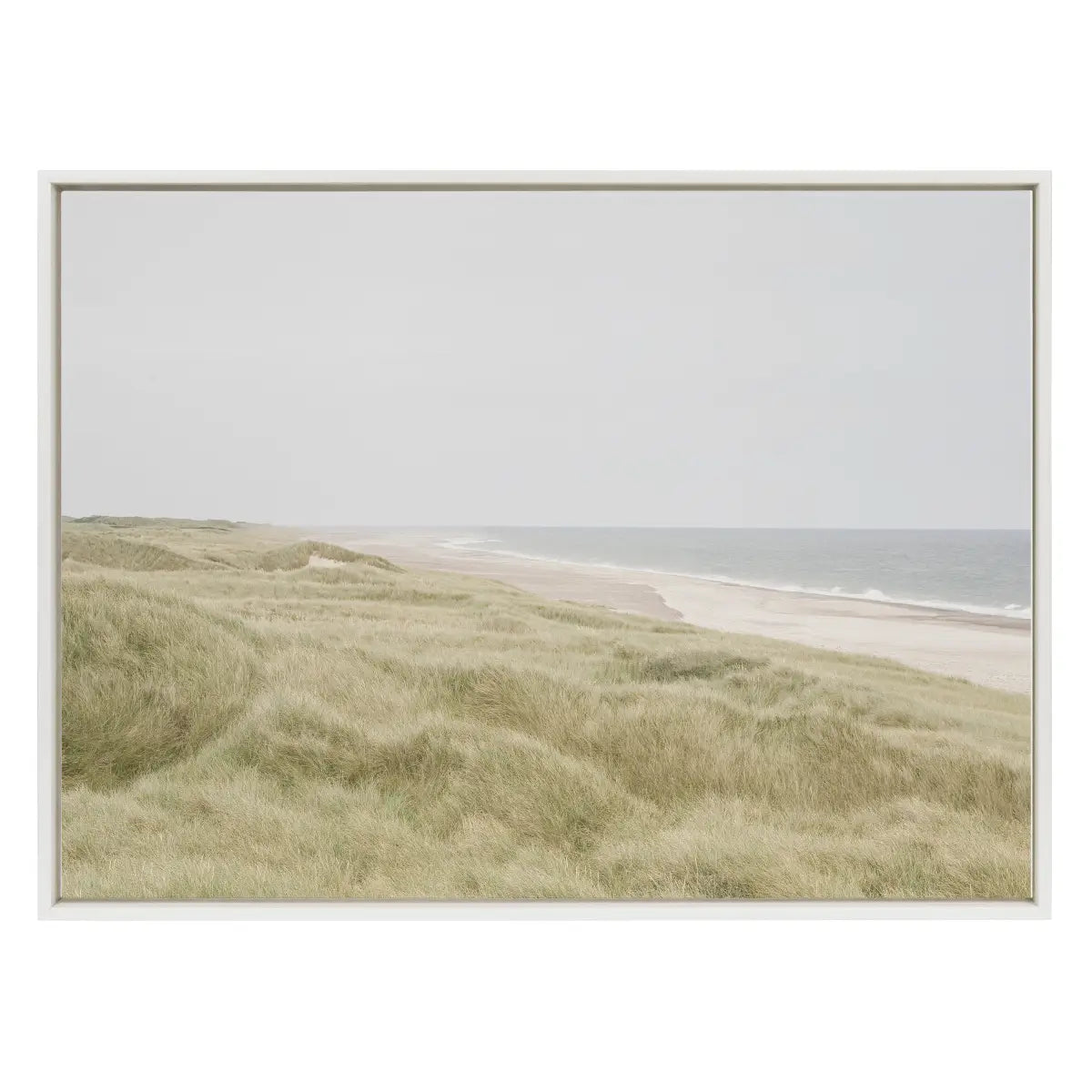 Peaceful and Serene Coastal Landscape Framed Canvas - kateandlaurel