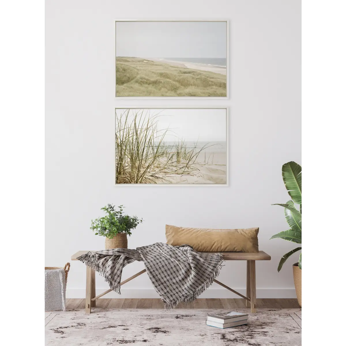 Peaceful and Serene Coastal Landscape Framed Canvas - kateandlaurel