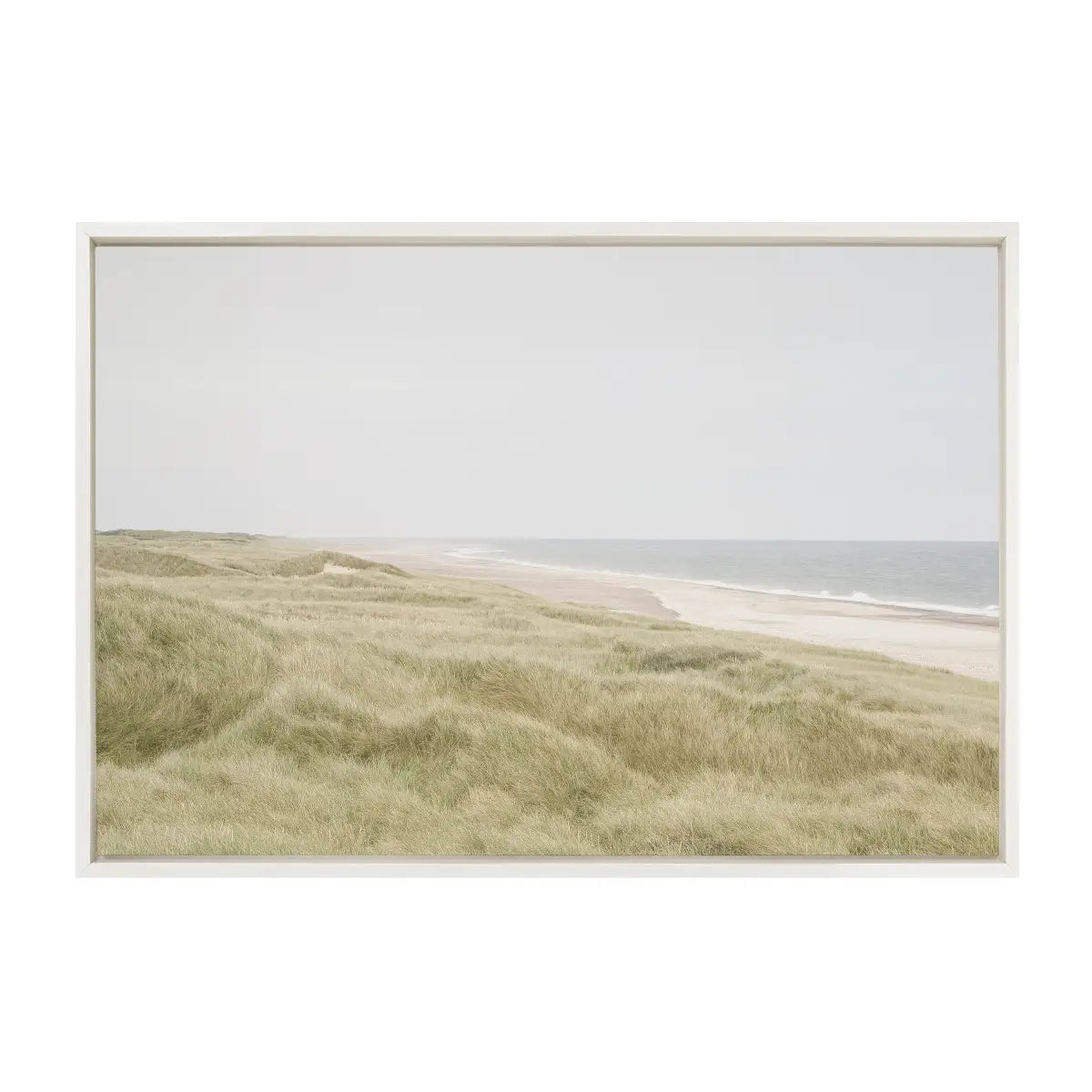 Peaceful and Serene Coastal Landscape Framed Canvas - kateandlaurel