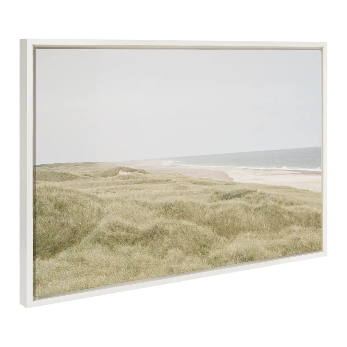 Peaceful and Serene Coastal Landscape Framed Canvas - White / 23x33 - kateandlaurel