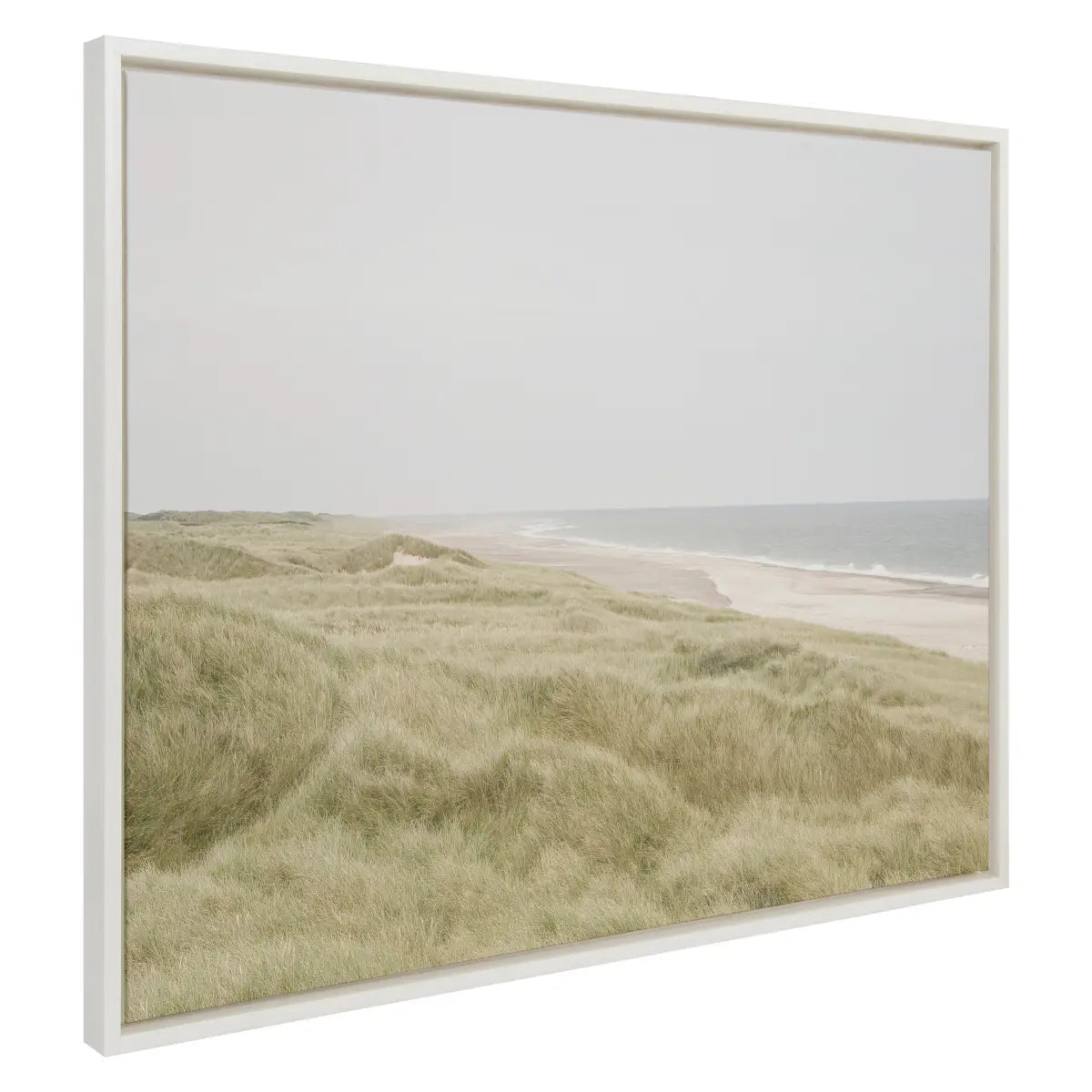 Peaceful and Serene Coastal Landscape Framed Canvas - White / 31.5x41.5 - kateandlaurel