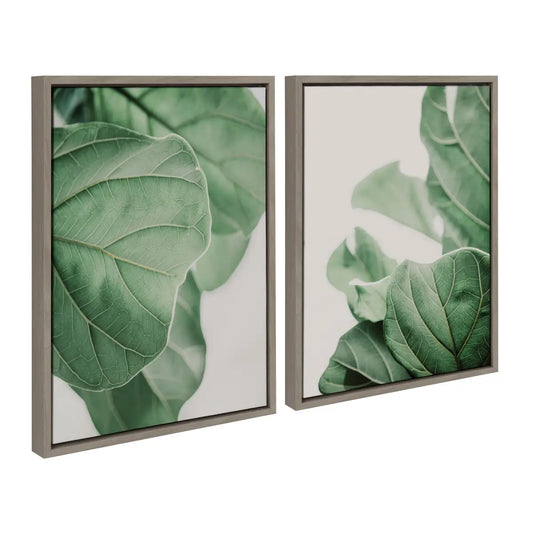 Canvas Art Print Set of 2 - Plant Study 6 and Plant Study 7 - kateandlaurel