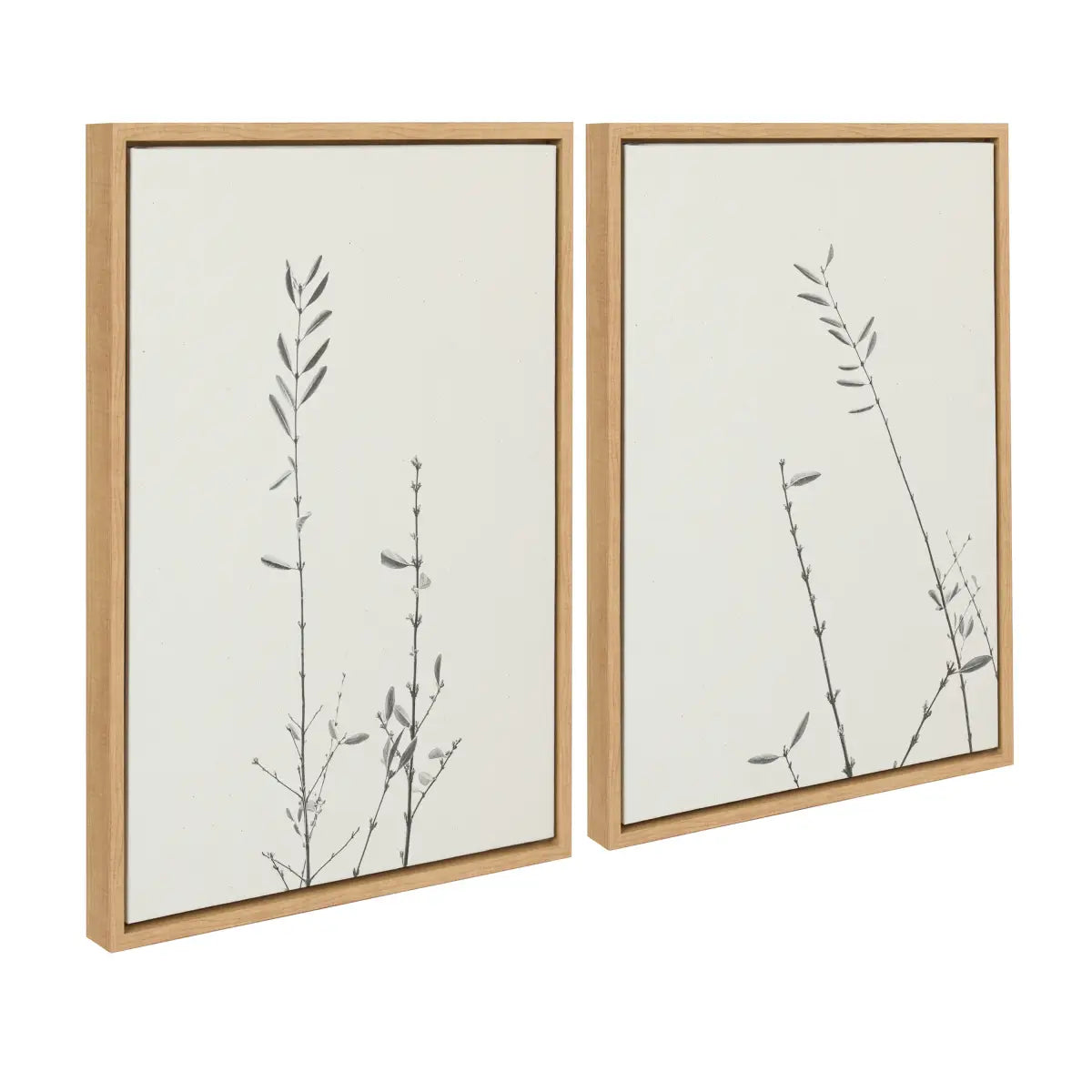 Canvas Art Print Set of 2 - Retro Tennessee Botanicals - Natural / 2 Piece 18x24 - kateandlaurel