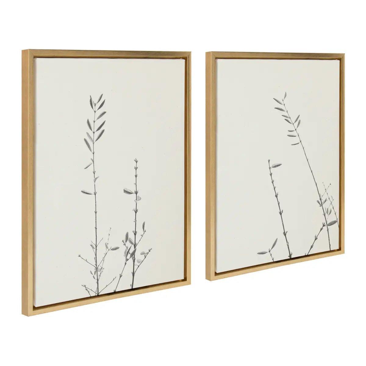 Canvas Art Print Set of 2 - Retro Tennessee Botanicals - Gold / 2 Piece 18x24 - kateandlaurel