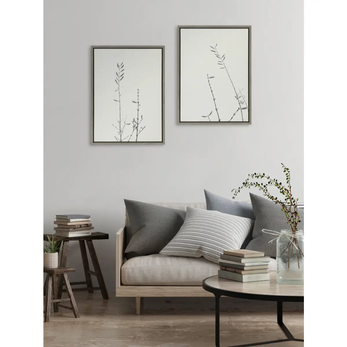 Canvas Art Print Set of 2 - Retro Tennessee Botanicals - kateandlaurel