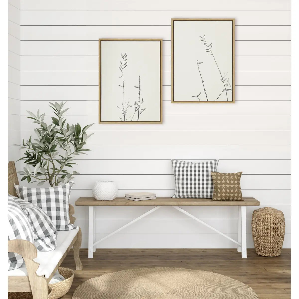Canvas Art Print Set of 2 - Retro Tennessee Botanicals - kateandlaurel
