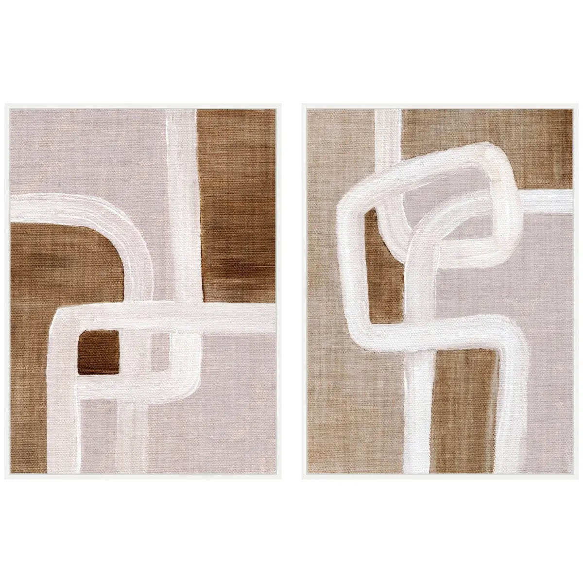 Canvas Art Print Set of 2 - Rhythmic Lines I and II - kateandlaurel